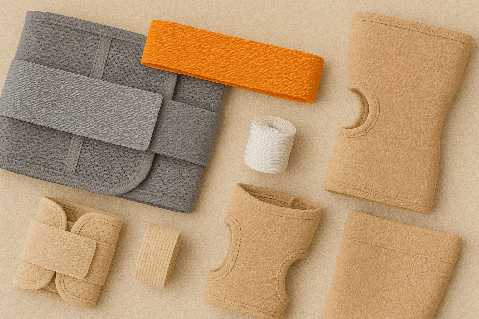 Medical elastic bandage rolled up